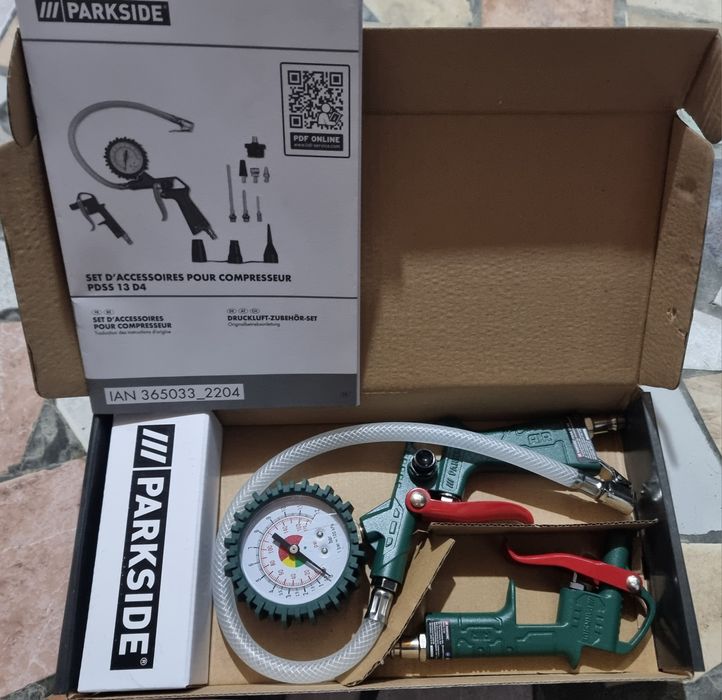 Комплект аксесоари за сгъстен въздух Parkside