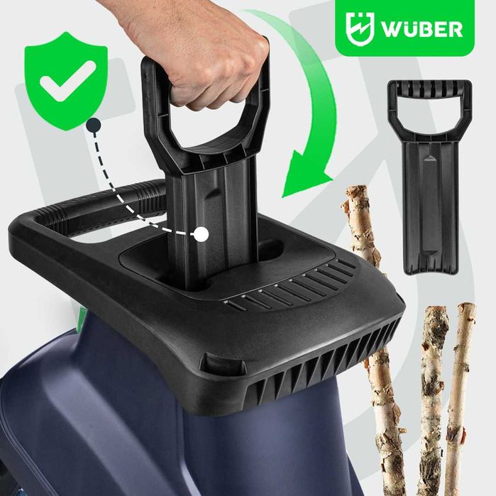 Tocator crengi si resturi vegetale Wuber, 3000W
