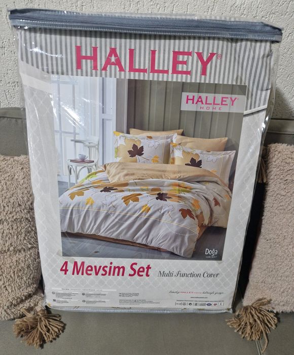 Cuvertura Pat + Lenjerie Pat  Halley Home - tara de origine Turcia