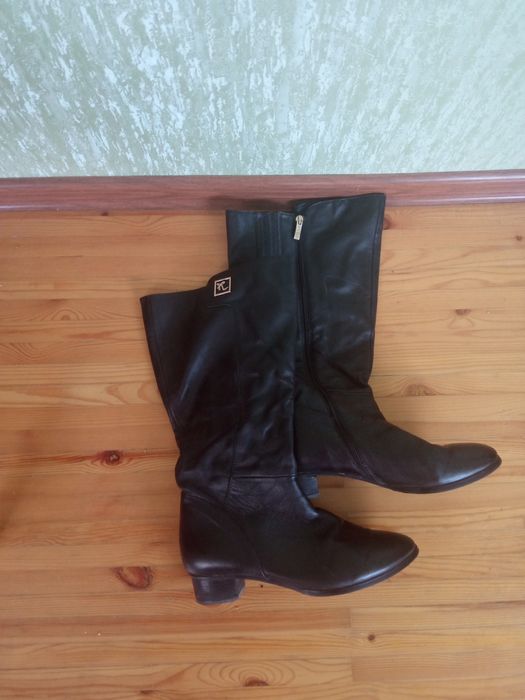 Сапоги кожаные с мехом размер 42