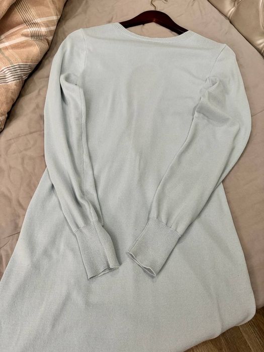 Длинное нежно голубое платье