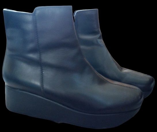 Ботинки на платформе, кожа, 41