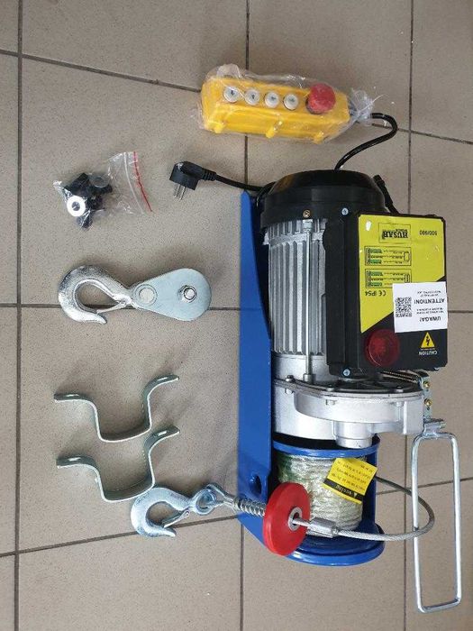 Macara,palan,electropalan, troliu electric  HUSAR 500-990kg,18m cablu, la 230V