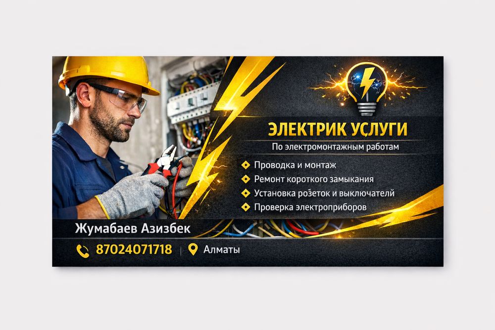 Электрик в Алматы | Быстро, качественно, недорого