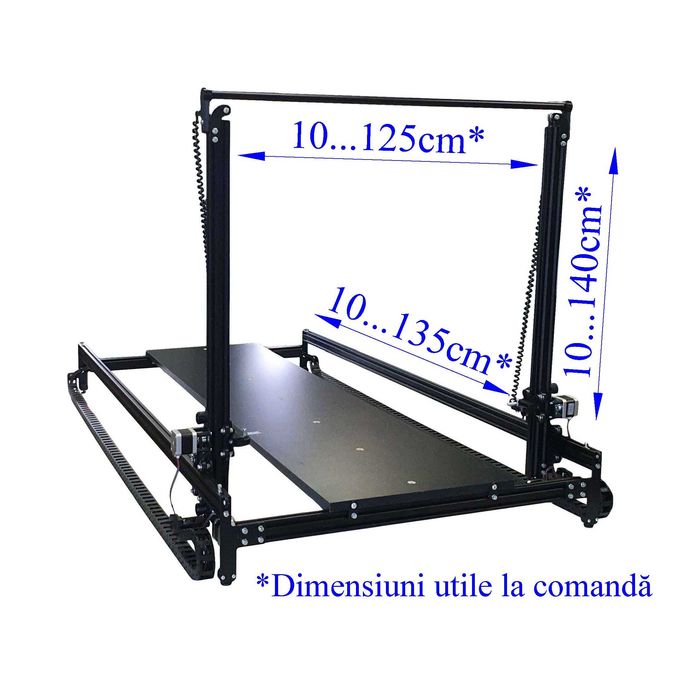 CNC pentru taiat polistiren, burete, polietilena, aparat G135x65x50cm