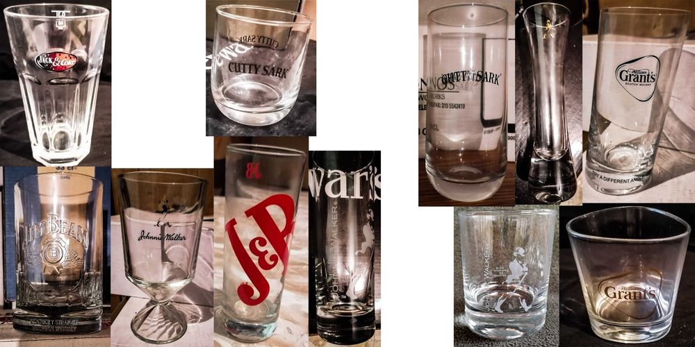 Рекламни чаши на уиски, бира, водка, джин, ликьор, безалкохолно, кафе