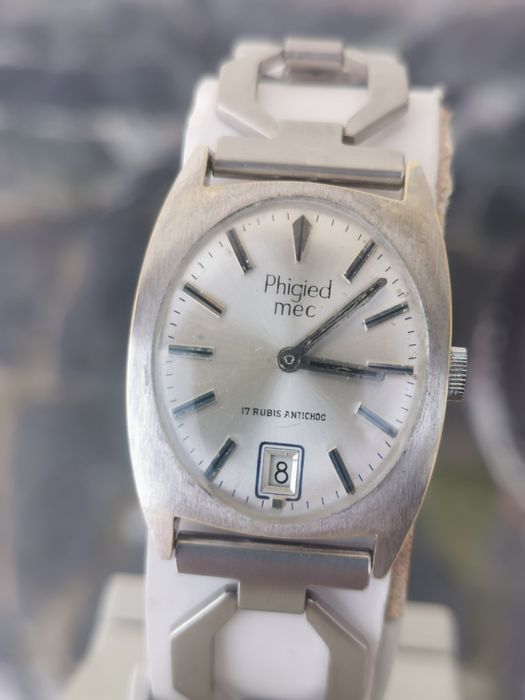 Ceas Phigiet Mec - Mecanic - 28,5*32 mm-Funcționează excelent!