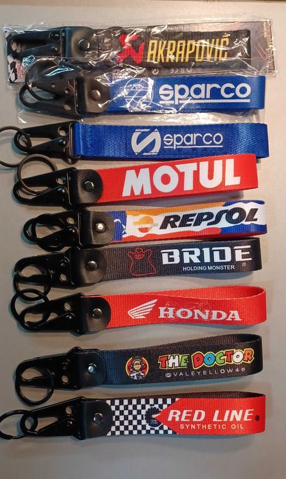Ключодържател автомото Honda REPSOL Motul RECARO STI HKS Sparco връзки