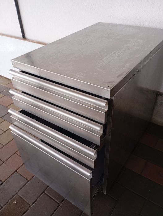 Dulap inox cu sertare pentru casete aluat pizza