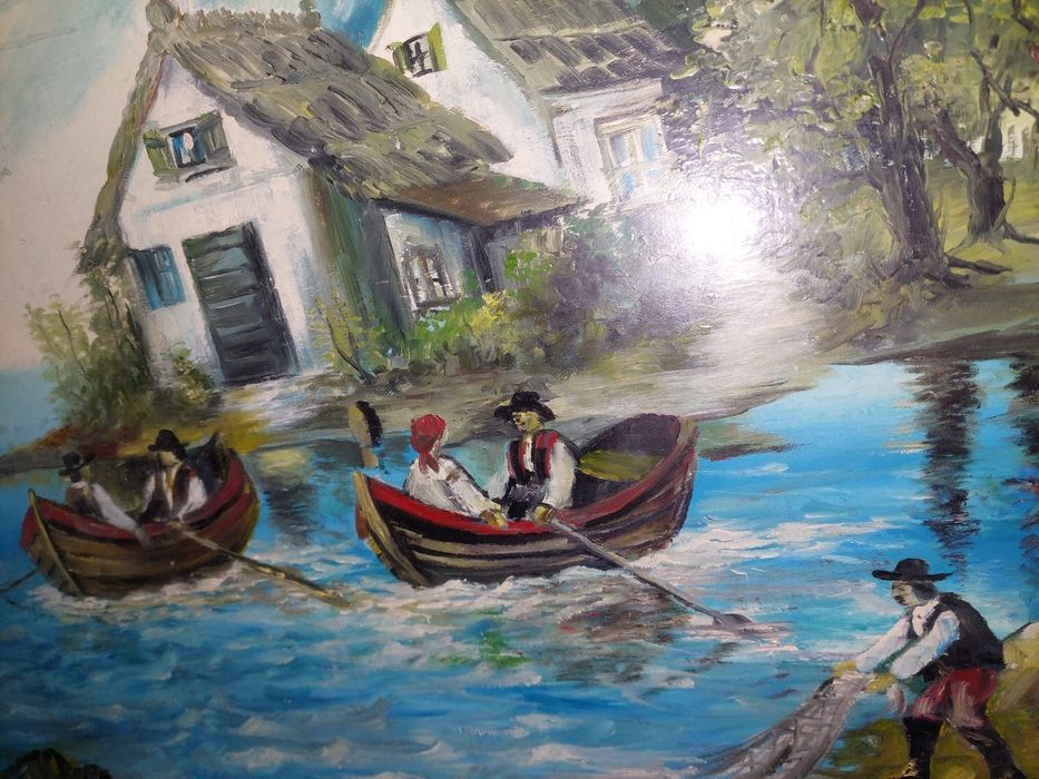 Tablou, ulei pe panza, "Peisaj de munte".