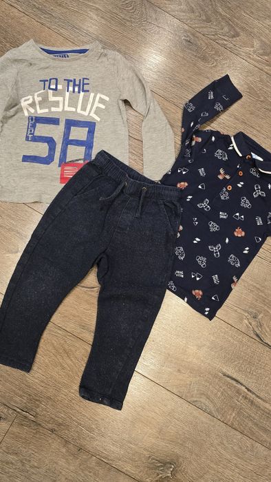 Ризана Zara, панталон Bikkembergs,  жилетка Zara размер 98см или 2-3 години