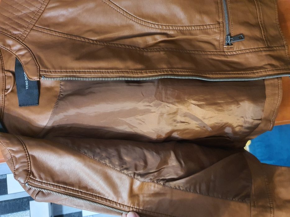 Geaca Jacheta imitatie piele noua, cu eticheta