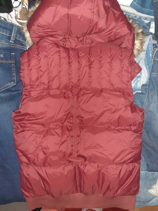 Vestă cu glugă  Puffer Tokyo Laundry- Original, îmblănită, mărime M/40