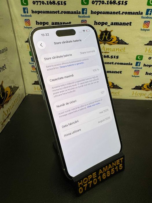 Hope Amanet P3 Iphone 15 / 128 gb / 100% baterie