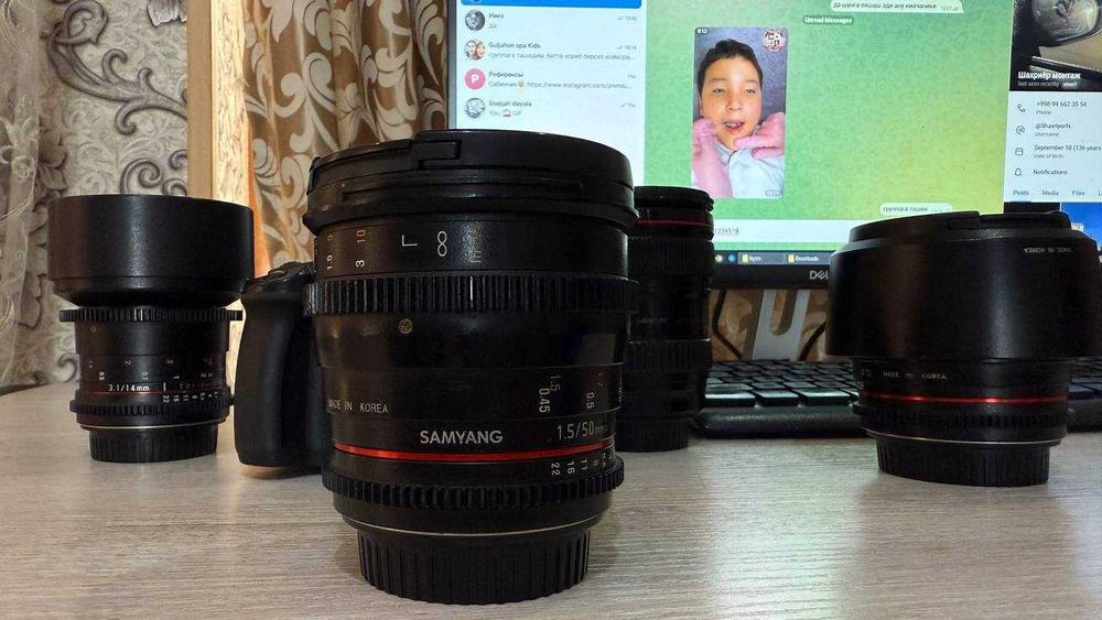 Panasonic Lumix GH5s + 4 ta obyektiv + batareyalar