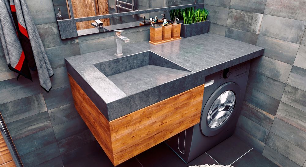 Керамогранитдан раковина.Раковины из керамогранита.