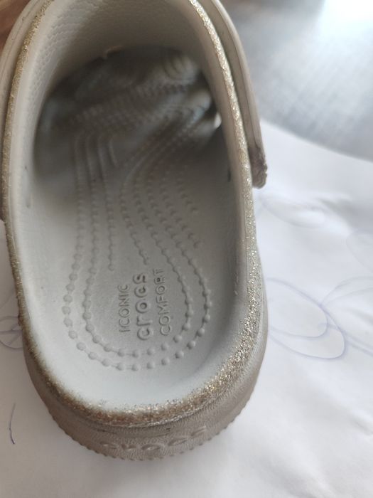 Продам Crocs, сабо, серебро, размер С13