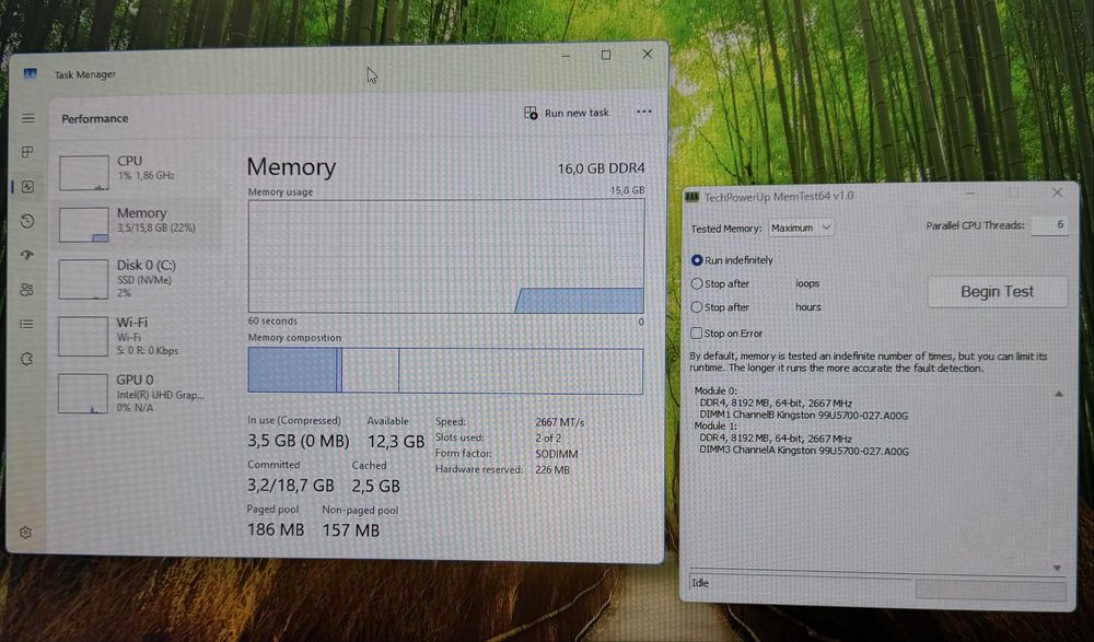 Kit memorii ram laptop - 16 GB DDR4 Kingston KVR26S19S8/8, 2666 MHz (2 buc. 8 GB)