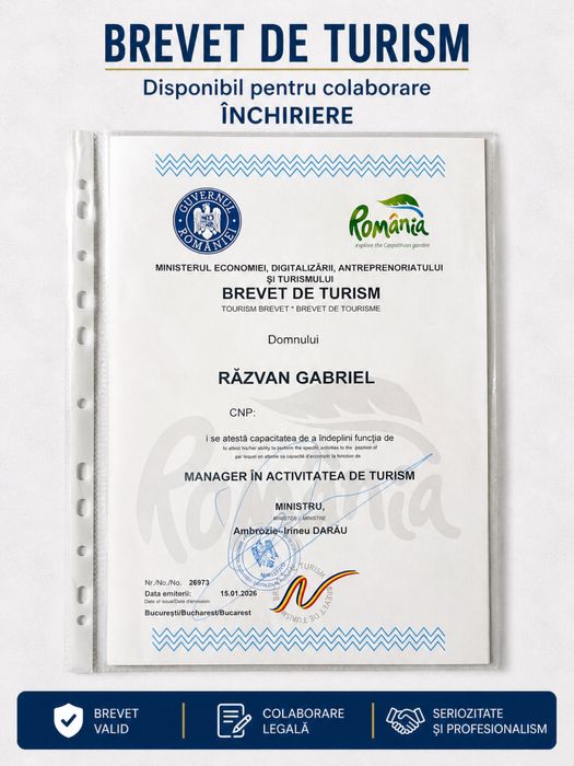 Brevet Manager Turism (2026) –Licențiere Unități Cazare & Agenții – Consultanță Horeca