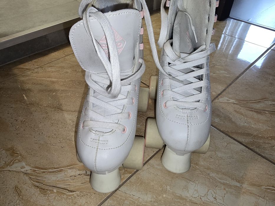 Super Patine cu rotile role Albe 35