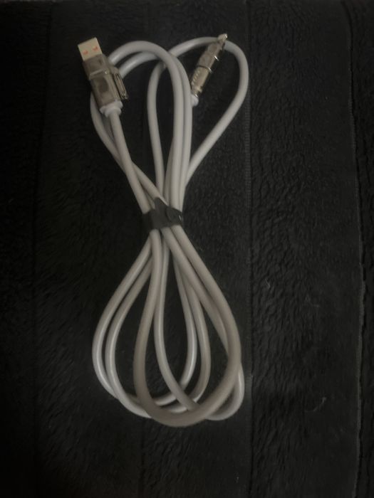 Шнур для зарядки 2м, юсб-тайбси, лайтинг-тайпси,серый 240w