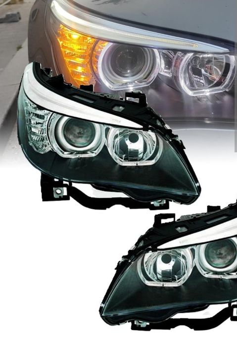 Фарове БМВ Е60 Е61 ЛЕД angle Eyes BMW E60 E61 Led Тунинг 03-07
