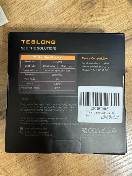 Эндоскоп Teslong, NTC100AF 2MP для iPhone