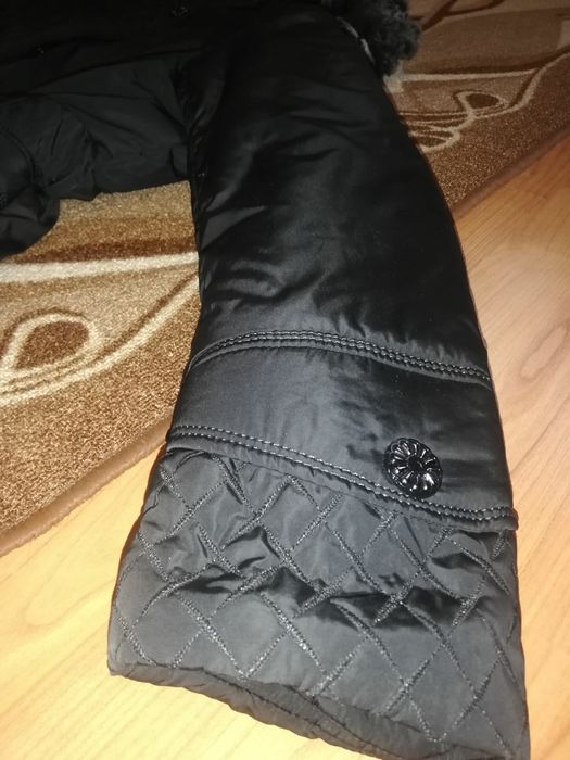 Дамска черна шуба