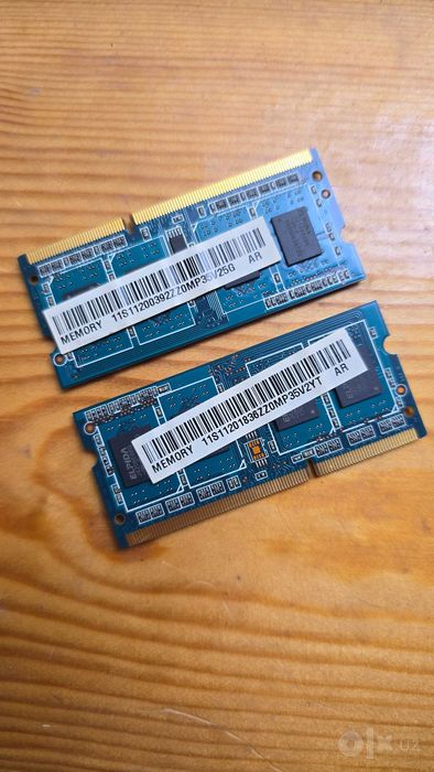 DDR3 1600 МГц. Для ноутбука. 2/4Гб. Две планки.