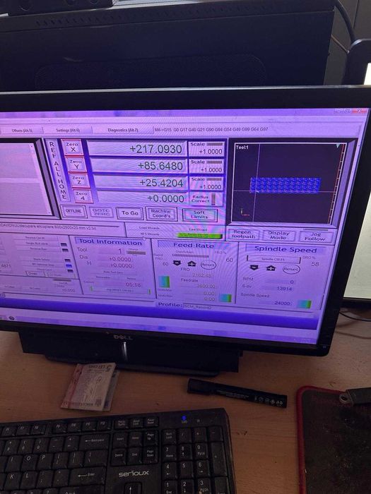 CNC pentru lemn SCM RECORD 2 modernizat functioneaza cu MACH 3