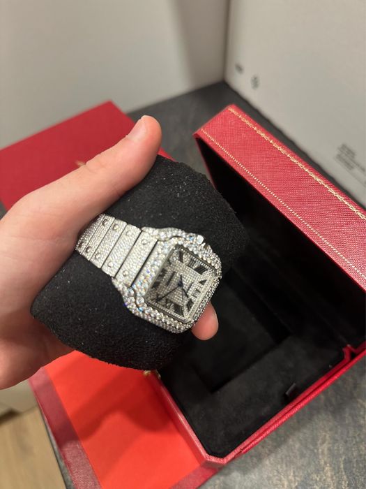 Iced out Cartier Santos