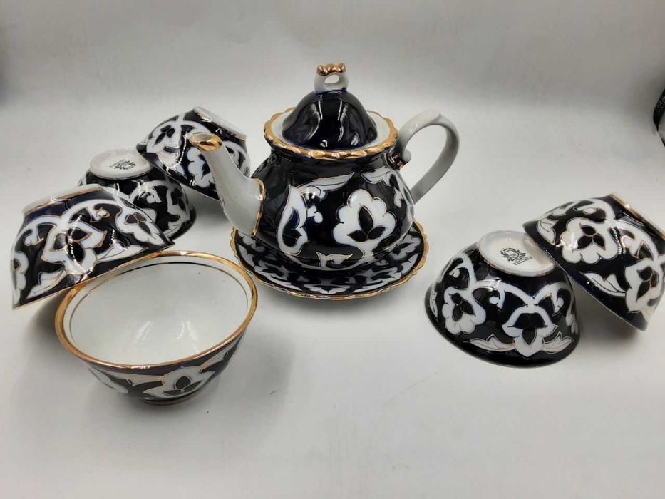 качественный узбекский фарфор "УЗБЕГИМ" в подарок в ассорт-те ECARVON