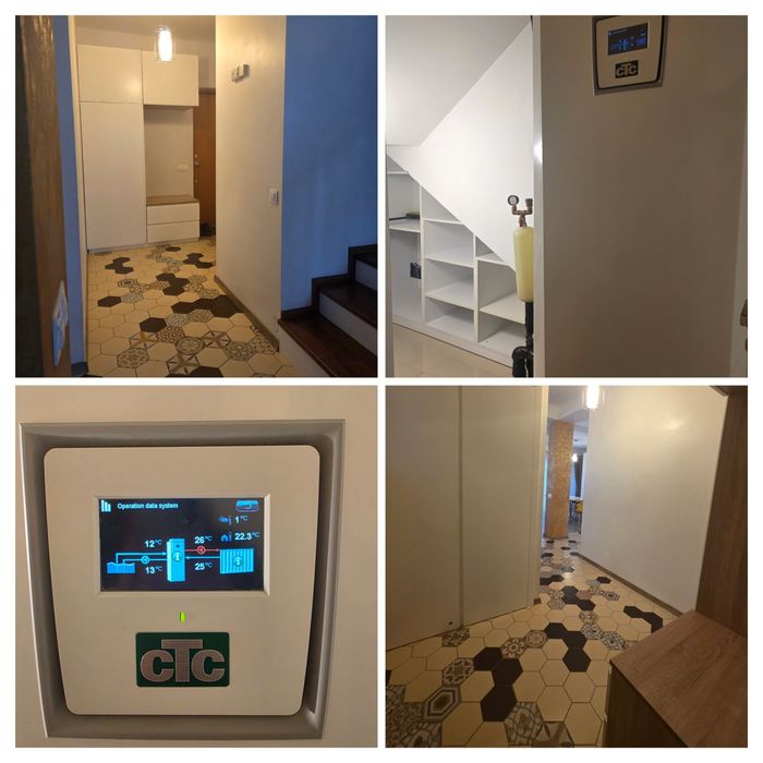 Ecovillas-Casa cu pompa de caldura geotermala,4camere,mobilata&utilata,90%reducere la facturi, izolata la standardul unei case pasive