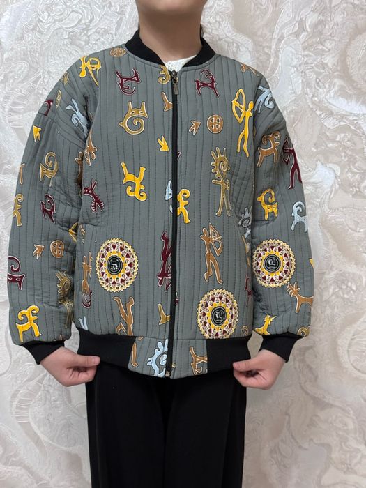 Этно шапан и бомбер  размер 4-14 лет