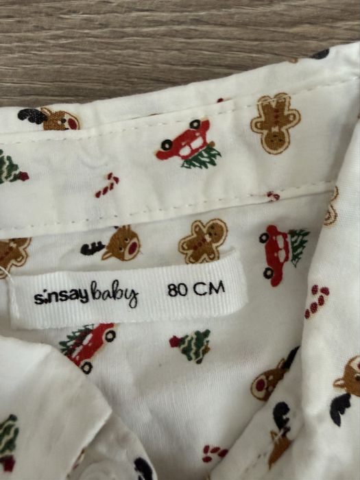 Комплект коледна риза и панталон 80 р-р