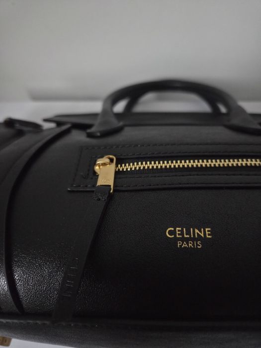 Celine little luggage in supple shiny lambskin