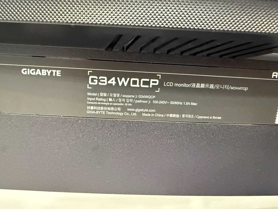 Monitor Gaming Curbat LED GIGABYTE G34WQCP 34",4K UHD (3440x1440)180Hz