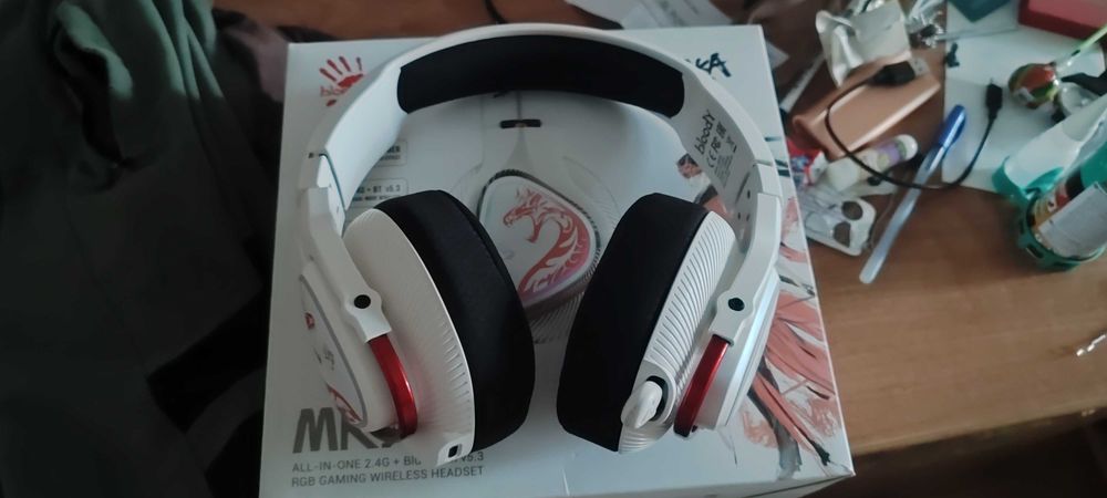 Bluetooth гарнитура A4Tech Bloody MR720 Naraka, White