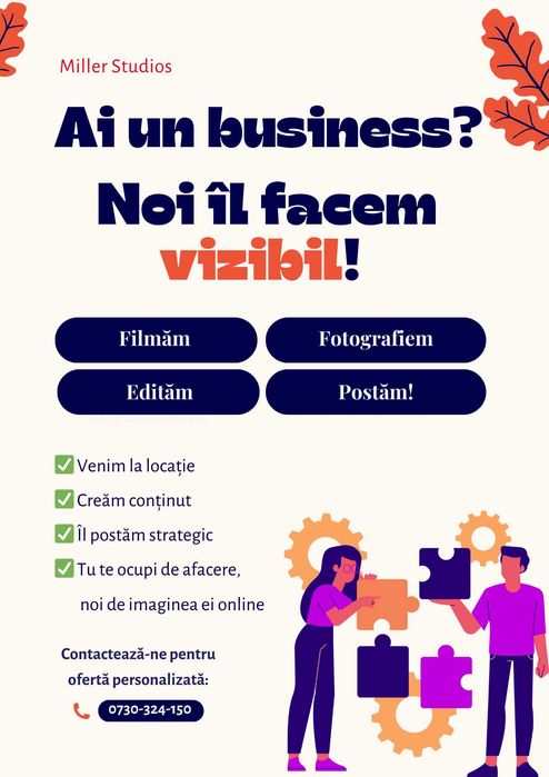 Creare continut Video - foto - postări - promovare