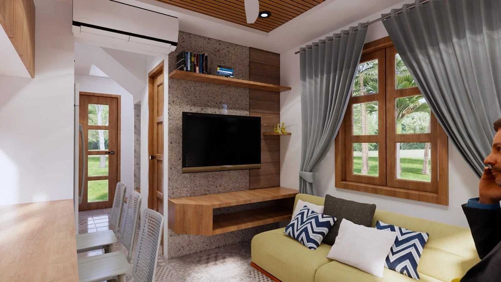 НА ИЗПЛАЩАНЕ - Евтина триетажна сглобяема къща с 2 спални, 54 кв. м