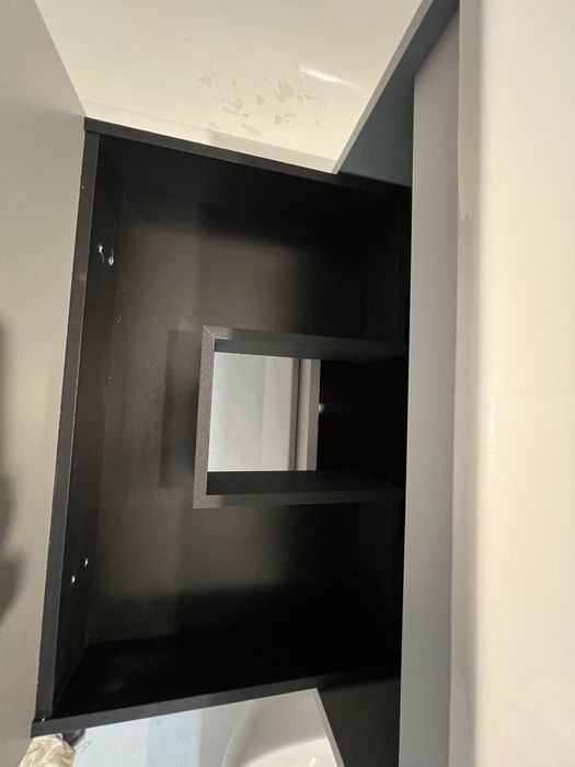 Vand masca de baie mdf si lavoar Roca ,cu sertare ,suspendat ,culoare  gri mat ,dimensiune 61,3x46,5x65,6 cm