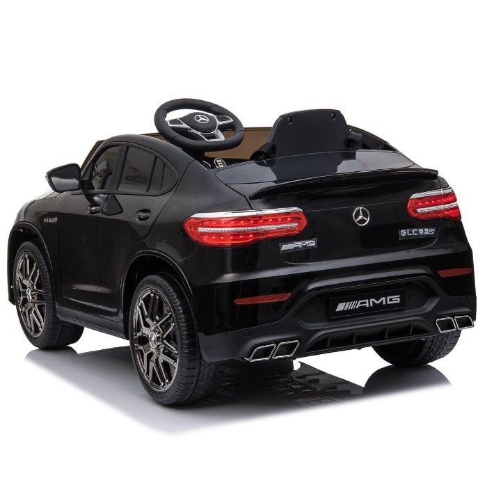 Masinuta electrica Mercedes GLC63s 70W 12V cu Scaun Tapitat #Negru
