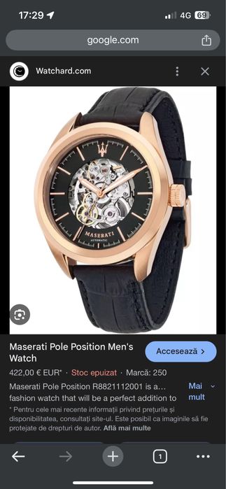 Ceas Maserati Pole Position Original!-R8821112001-Nou in Cutie -