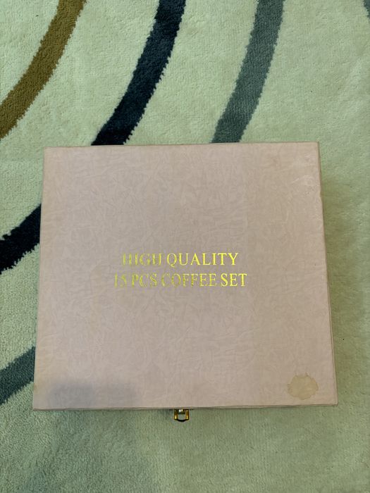 Японски порцеланов сет за кафе от 15 части с 24 каратено позлатяване