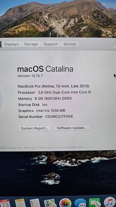 Laptop Apple A1502 i5 8 gb  256 ssd