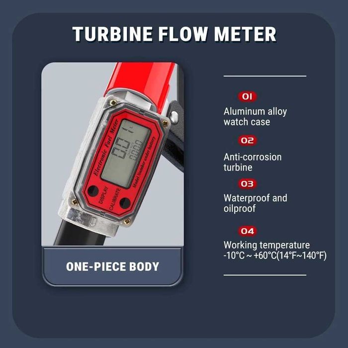 Debitmetru cu turbină Uadme, senzori de debit NPT