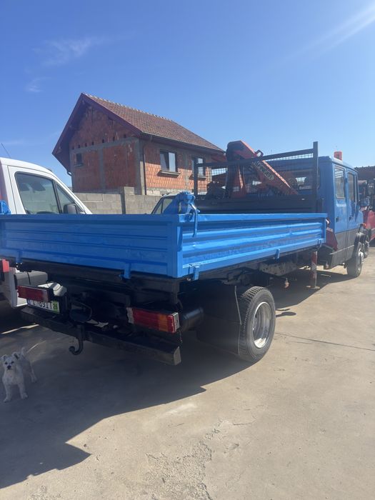Mercedes varior man iveco basculabil cu macara Palfinger 4501