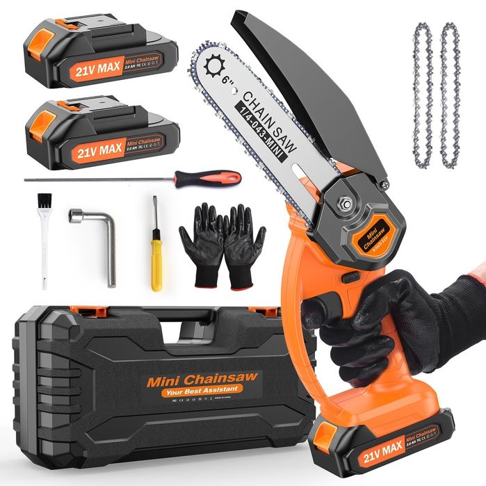 Mini drujba cu acumulatori, 6 inch, 21 V, 2 baterii, valiza !