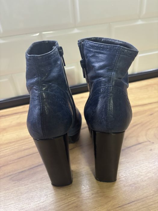 Сини боти от естествена кожа BupaloLondon