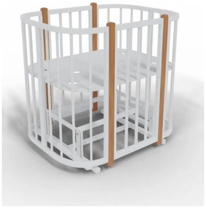 Кроватка  детская трансформер овальная